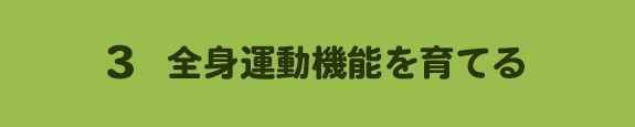 3. 全身運動機能を育てる